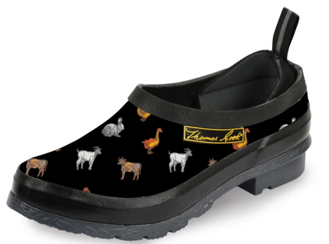 Kingston Shoe Black/Multi Farm Animals
