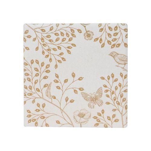 Full Bloom Ceramic Coasters - Light Gold - Homewares