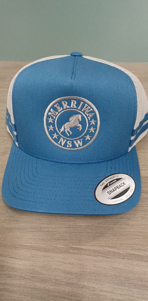 MERRIWA Cap - Horse Logo - Blue/Silver