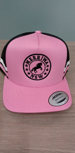MERRIWA Cap - Horse Logo - Pink/Black