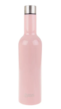 Wine Traveller Bottle Double Insulated - Soft Pink