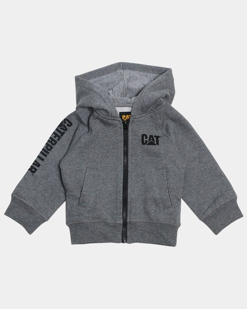 CAT Kids Trademark Zip Sweatshirt Dark Grey