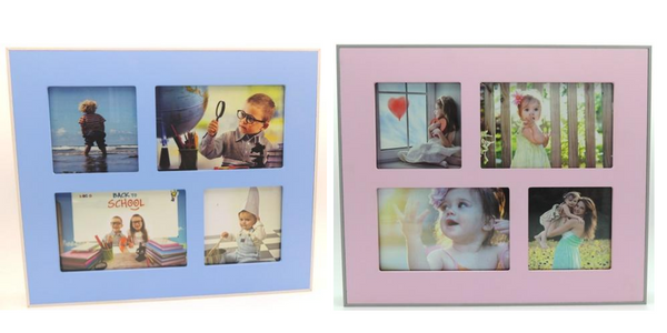 Blue/Pink Collage Frames - Wall art