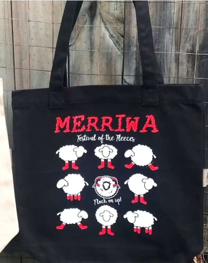 Canvas Bags Merriwa Festival of the Fleeces - Black - Canvas
