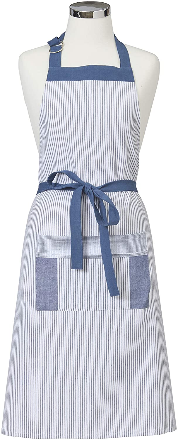 Essentials Parker Apron White and Denim - Apron