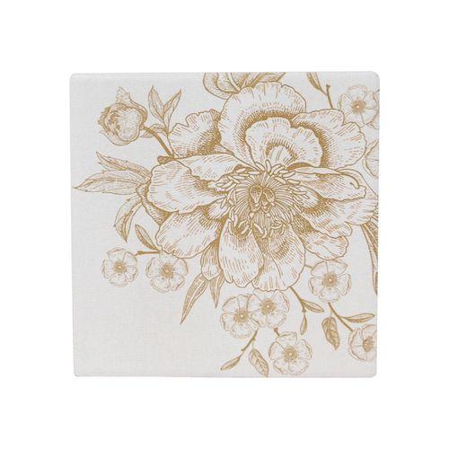 Full Bloom Ceramic Coasters - Gold Flower - Homewares