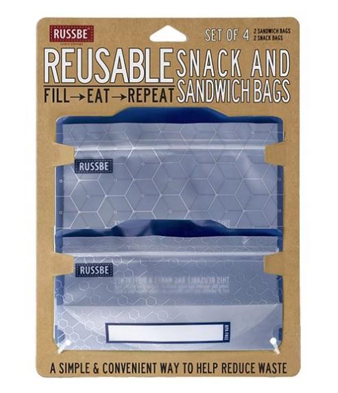 Reusable Snack/Sandwich Bags - set of 4 - Homewares