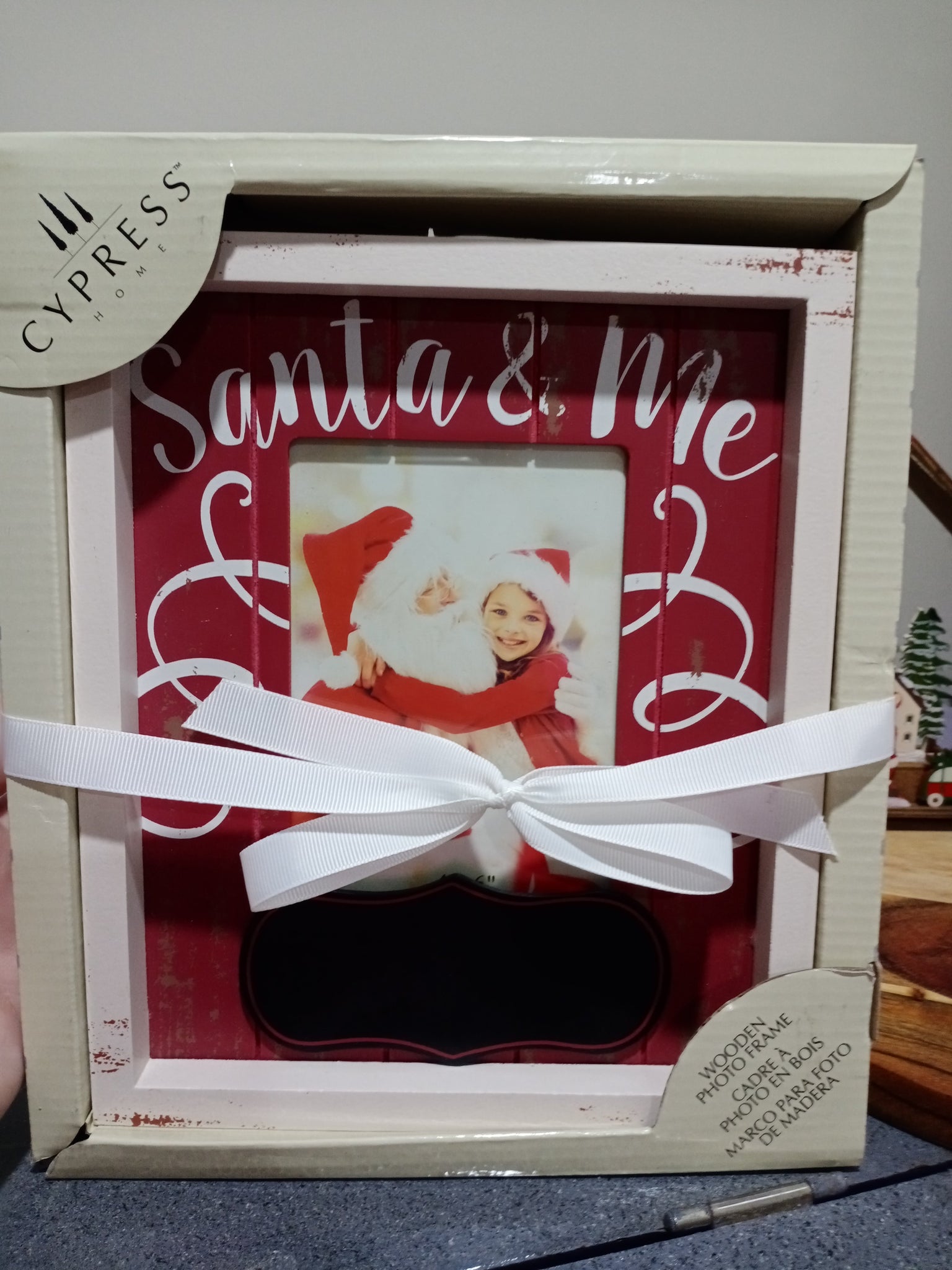 Santa & Me wooden photo frame - Christmas