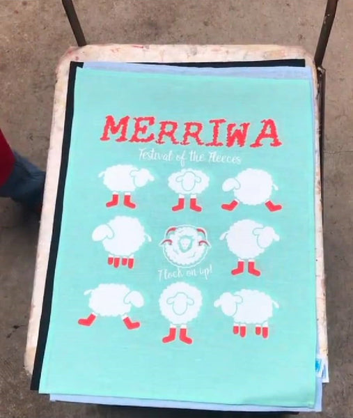 Tea Towels Merriwa Festival of the Fleeces - Mint - Tea 