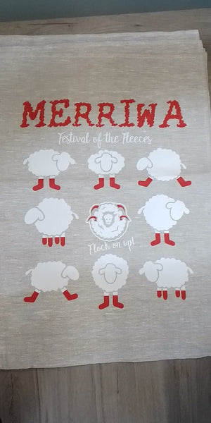 Tea Towels Merriwa Festival of the Fleeces - Natural - Tea 