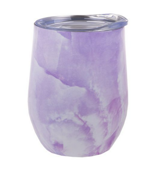 Tumbler Double Wall Insulated - Lilac Marble - Gifts